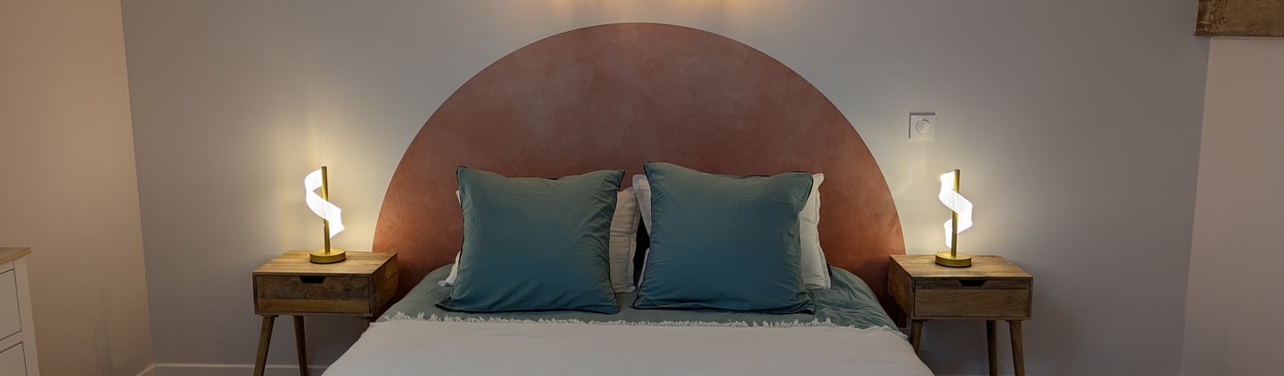 Intérieur de la chambre Jade à Champniers en Angoulême