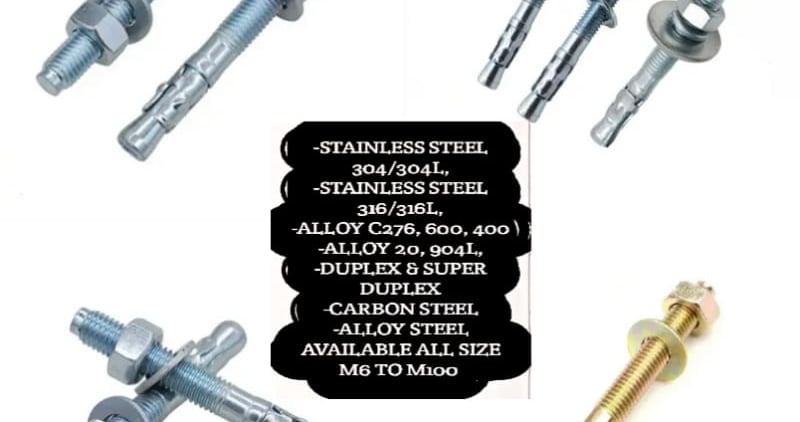 Stainless Steel Wedge Anchors Stainless Steel Sleeve Anchors Stainless Steel Expansion Bolts SS 304