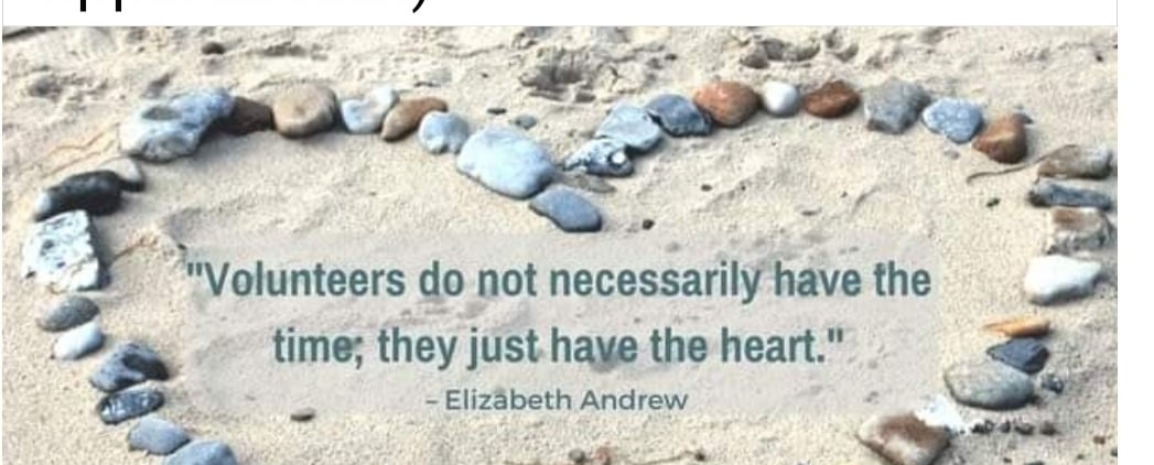 a heart shaped heart with a quote about volunteering