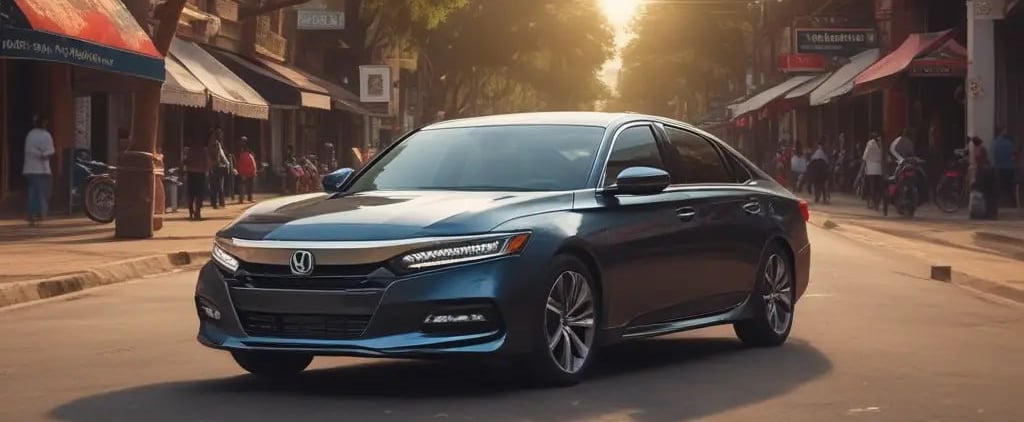 a blue honda accord accord is shown in this image