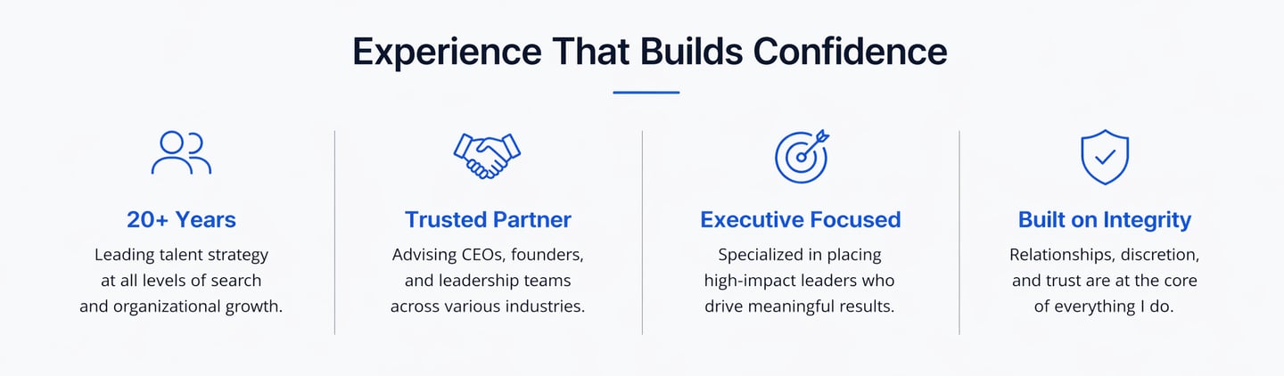 Professional experience across Microsoft, Meta, VMware, and Zillow executive recruiting organization