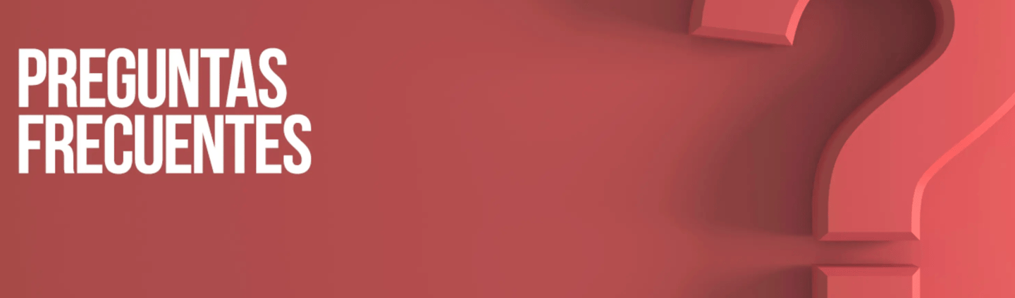 Es un banner en el que se ve un signo de pregunta y un texto escrito (presuntas frecuentes).