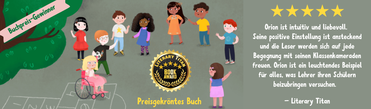 Kinderbuch über Diversität, Gewinner Buch, preisgekröntes Buch, Orion
