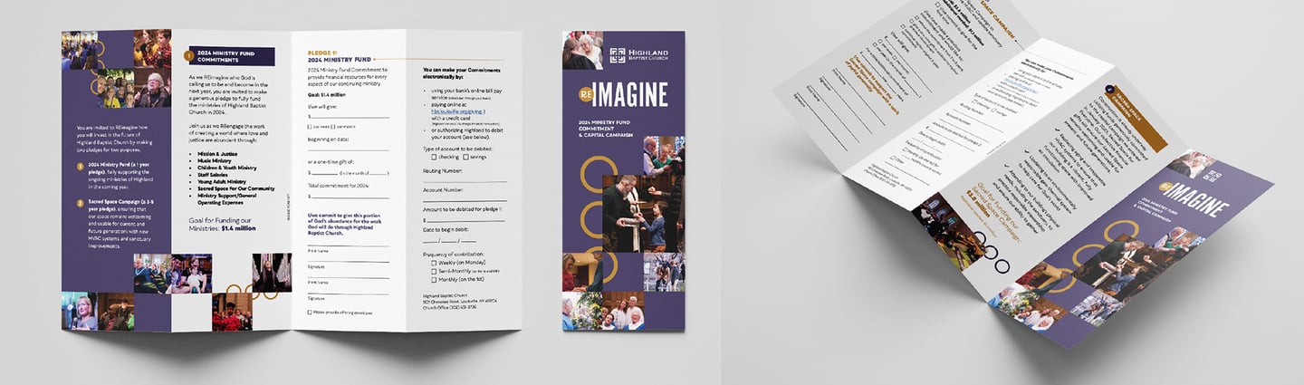4-fold brochure front and back with impactful design