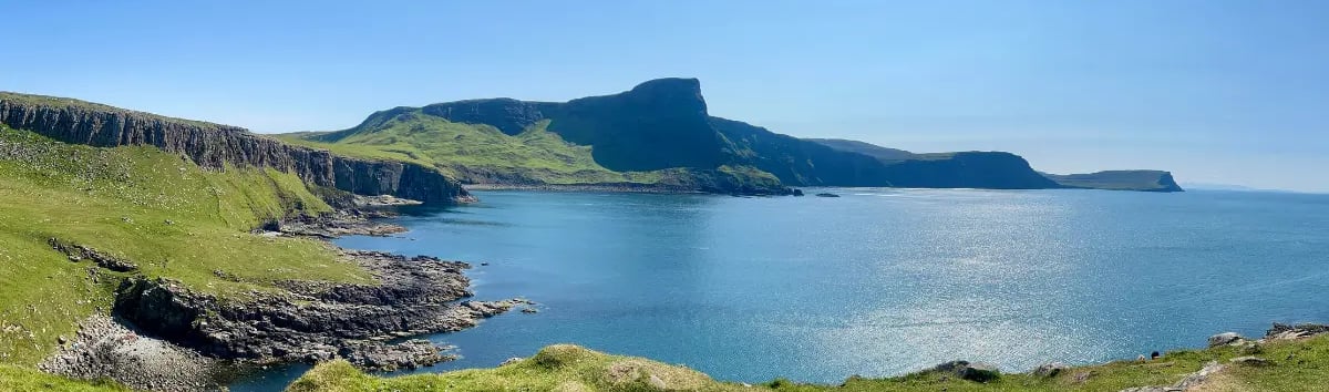 View across the bay at Neist Point on the Isle of Skye