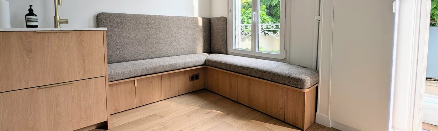 photo de la banquette installée