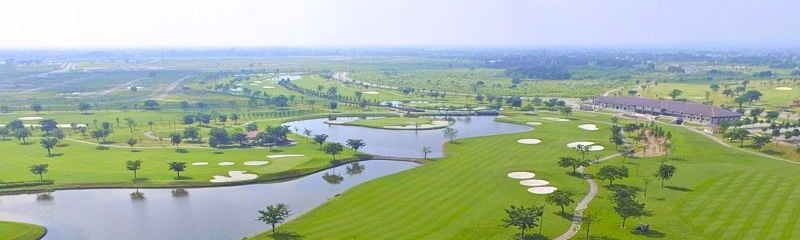 a golf course with a golf course and a golf course