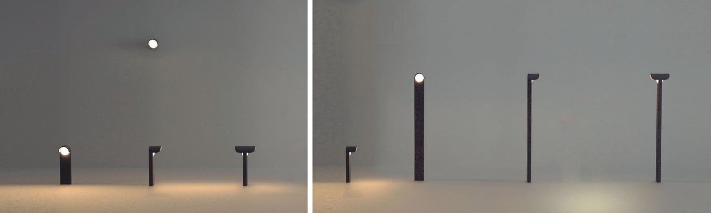 sistema de focos de iluminación exterior