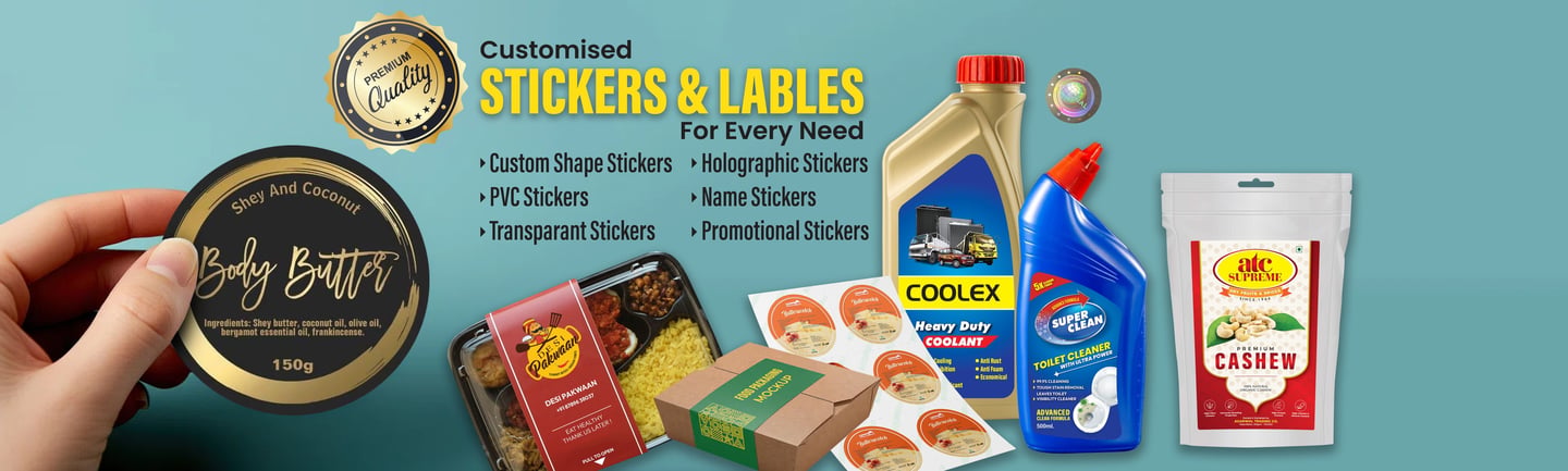Printing Press in Siliguri for Stickers & Lables Printing. Custom Shape Sticker, Round Sticker Print