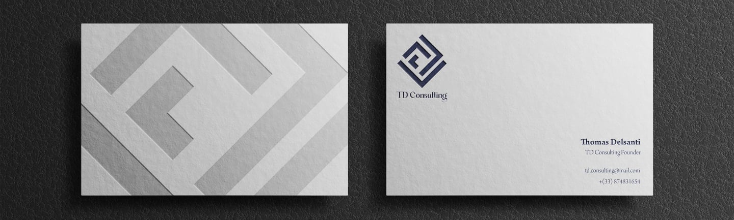 Logo TD Consulting sur carte de visite