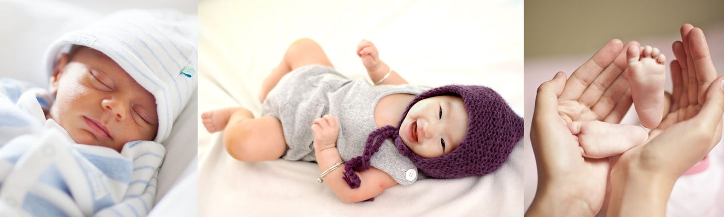 bandeau d'image de bébés heureux