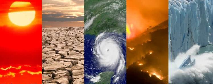 calor extermo, seca firações queimadas e degêlo