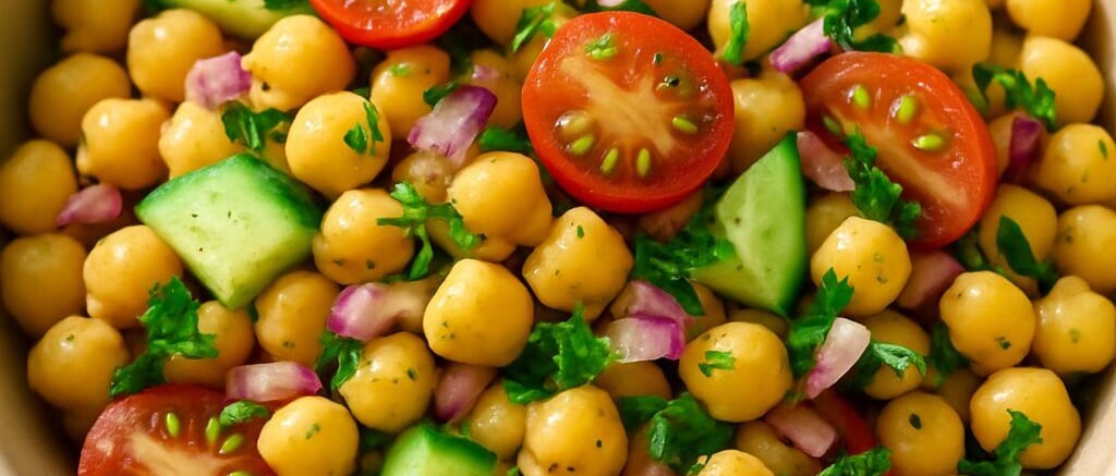 quero uma imagem de receita de grao de bico, com o fomarto com bordas curvas