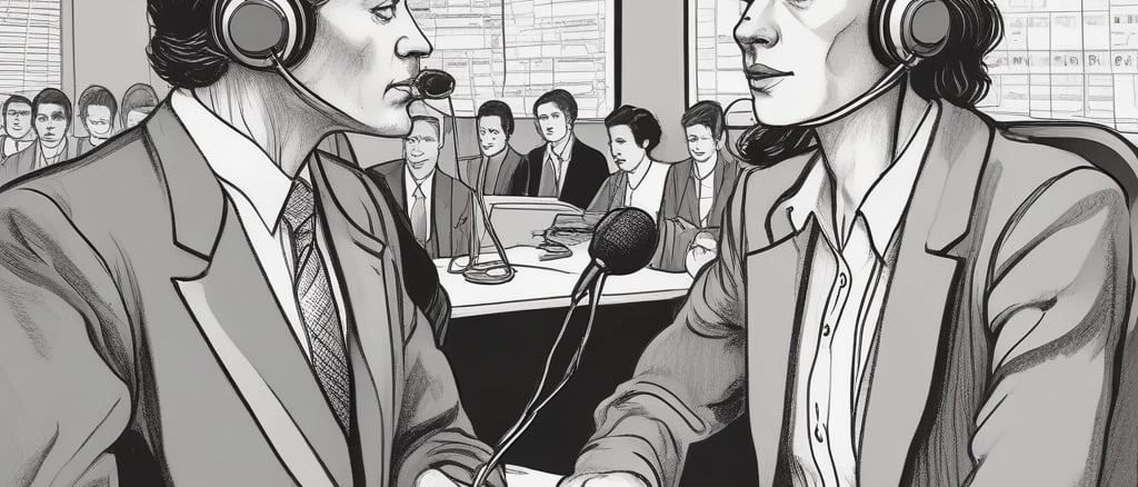 A warm, elegant office setting with a translator working attentively on official documents.