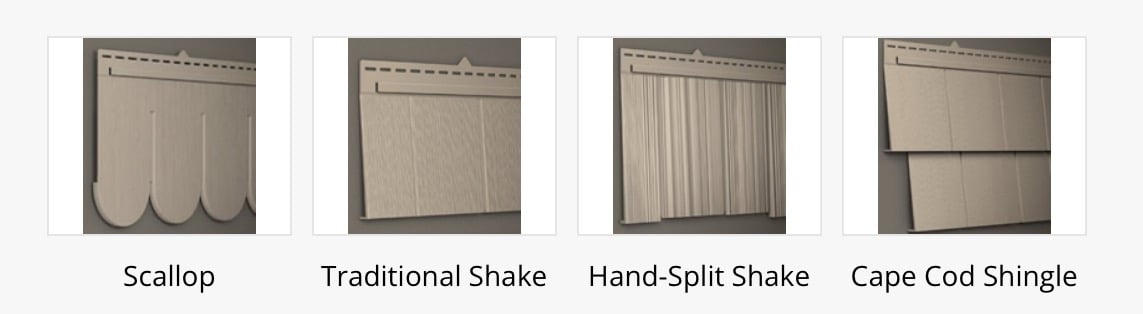 Vinyl Scallops Traditional Shakes Hand split shakes cape cod shingles