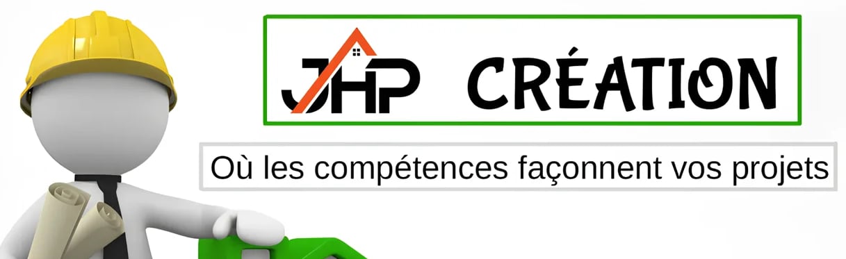 Logo de JHP Création, maître d'œuvre spécialisé en construction neuve, rénovation et extension