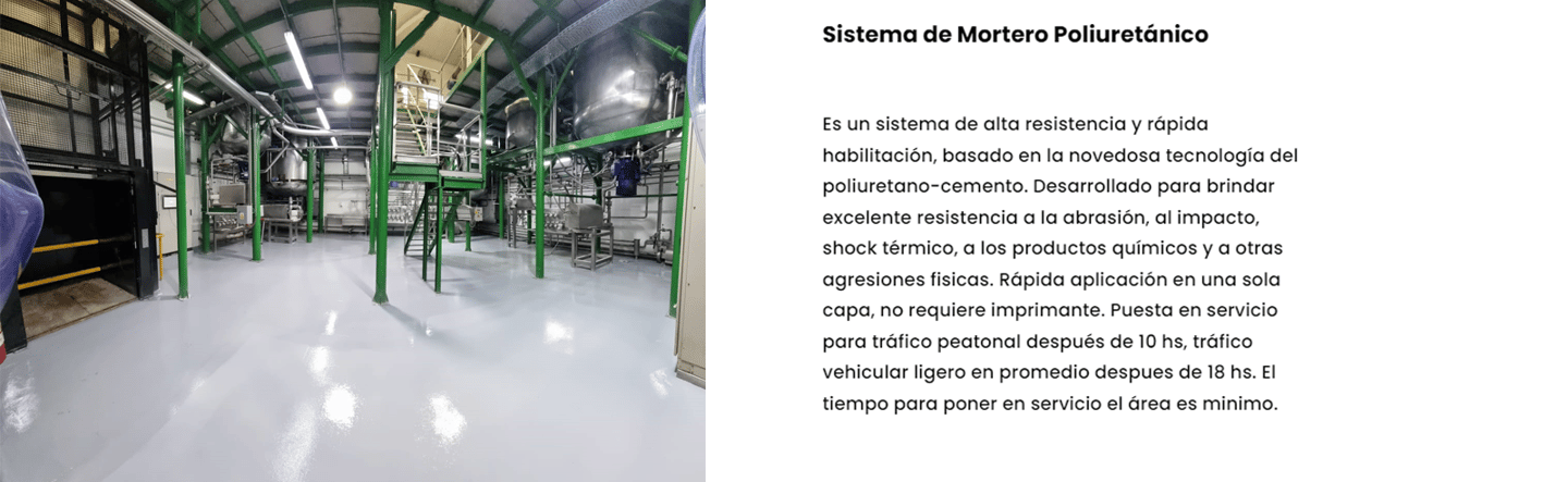 Mortero Poliuretanico - pisos industriales