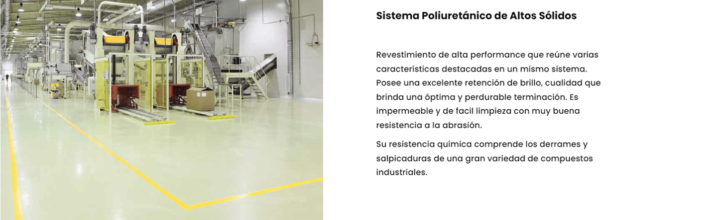 Poliuretanico de Altos Solidos - pisos industriales