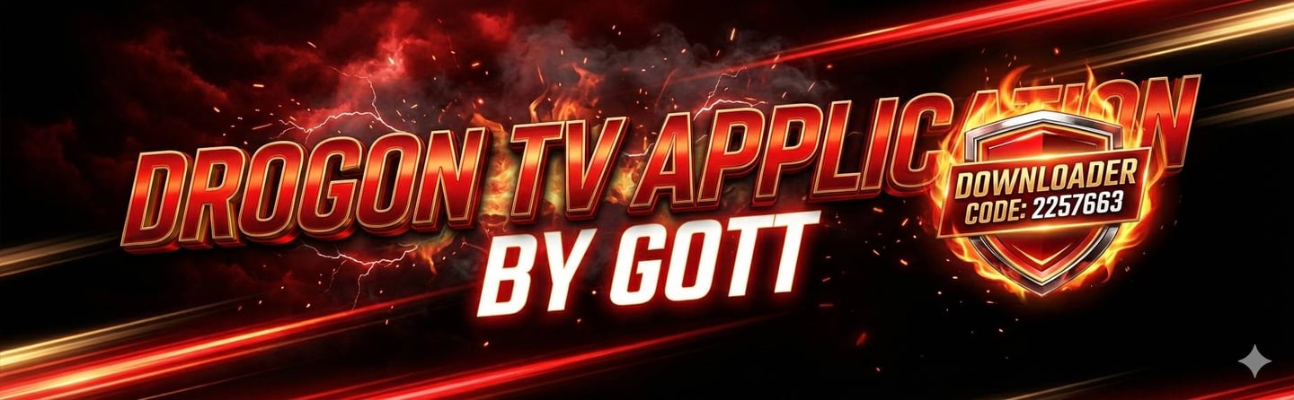 NUFU TV Application by GOTT banner with downloader code 2257663 on a fiery red background.