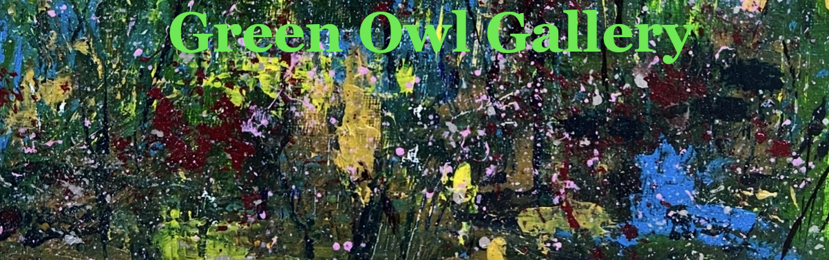 Green Owl Gallery home page banner; a sample of a painting in the gallery.
