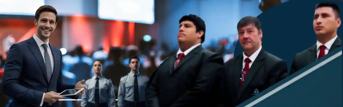 Personal de Andesegur realizando control de acceso y seguridad para eventos en Lima.