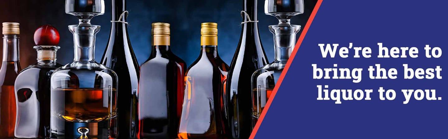 a group of bottles of liquor and liquor