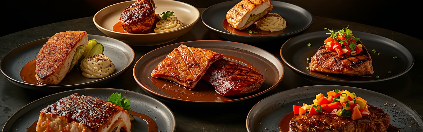 Variety of global entree dishes at Tilli’s Restaurant Chicago