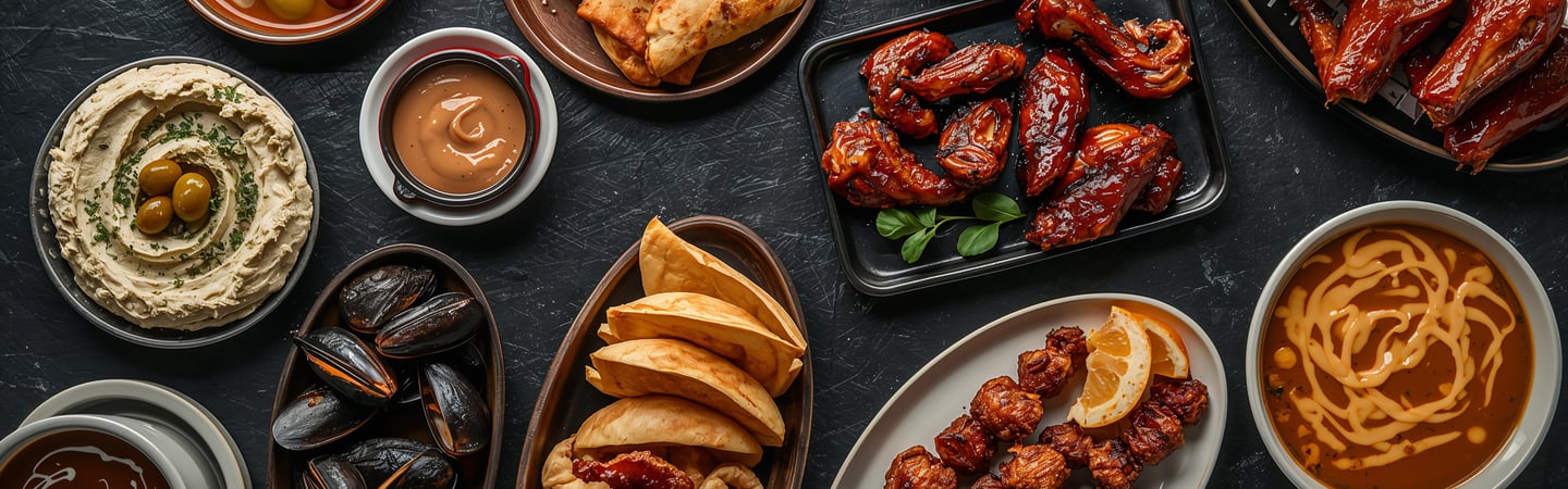 Variety of appetizers at Tilli’s Restaurant Chicago