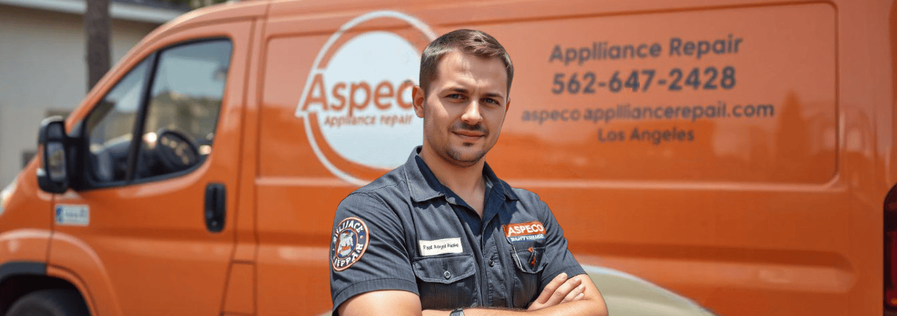 Aspeco appliance repair technician cargo van Los Angeles California