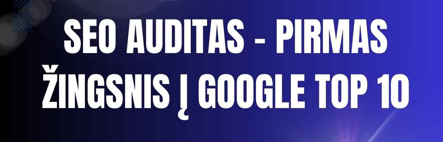 SEO auditas – pirmas žingsnis į Google TOP 10