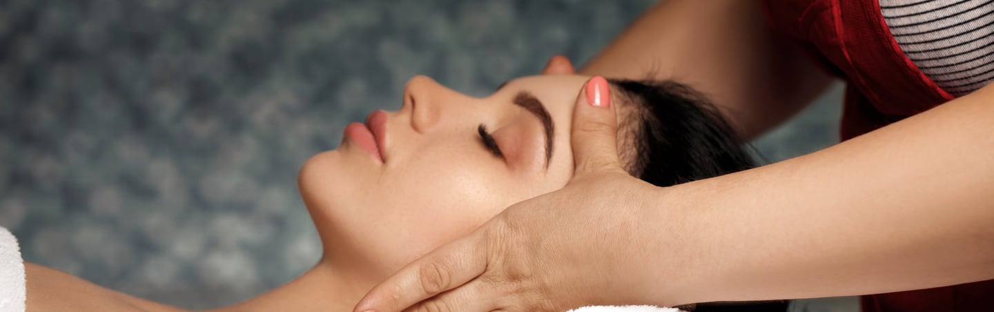 Relaxing head massage at Golden Dreams Spa in Korattur