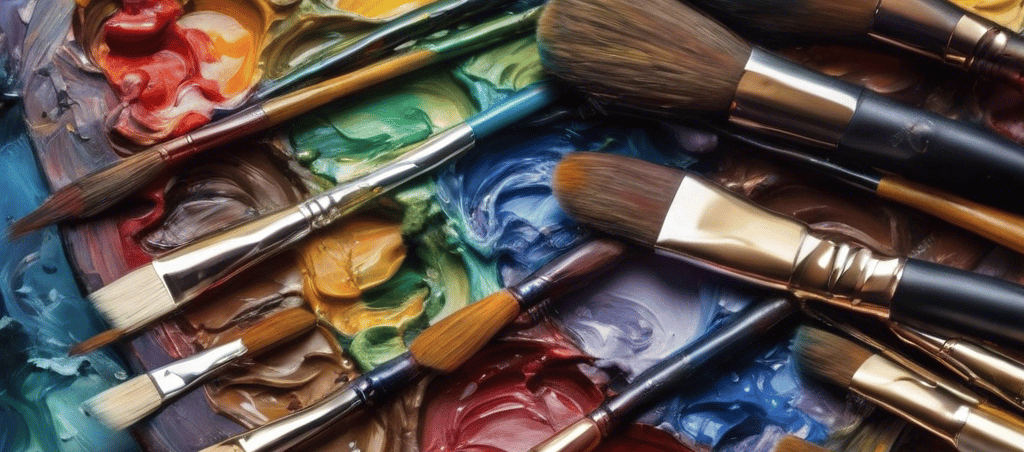 assorted-color paintbrushes