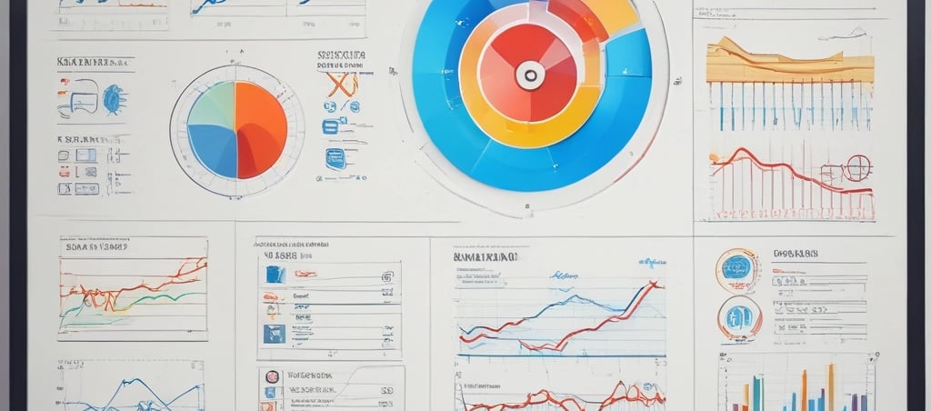 Whiteboard showcasing Digital marketing ideas and charts - Social media content - Local SEO