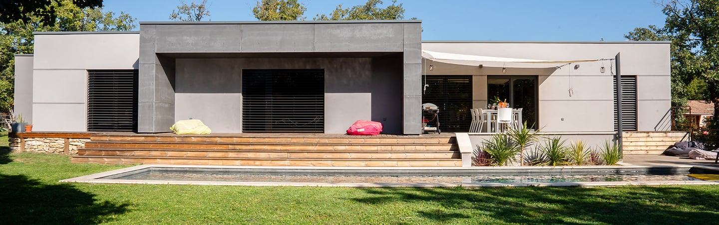 maison toit plat moderne