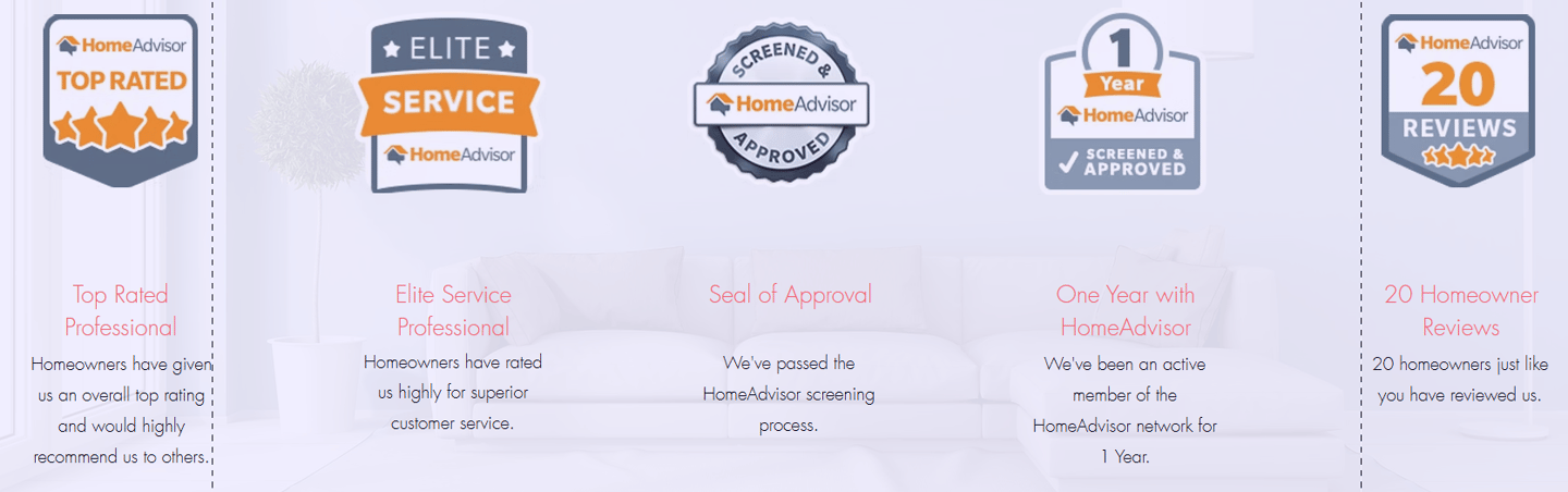 Badges from Angie's list (formally home advisor)