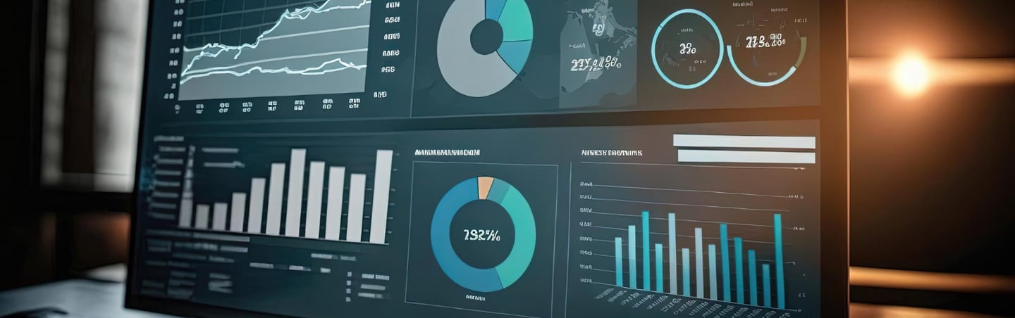 uma tela de monitor exibindo uma tela com uma tabela de gráficos