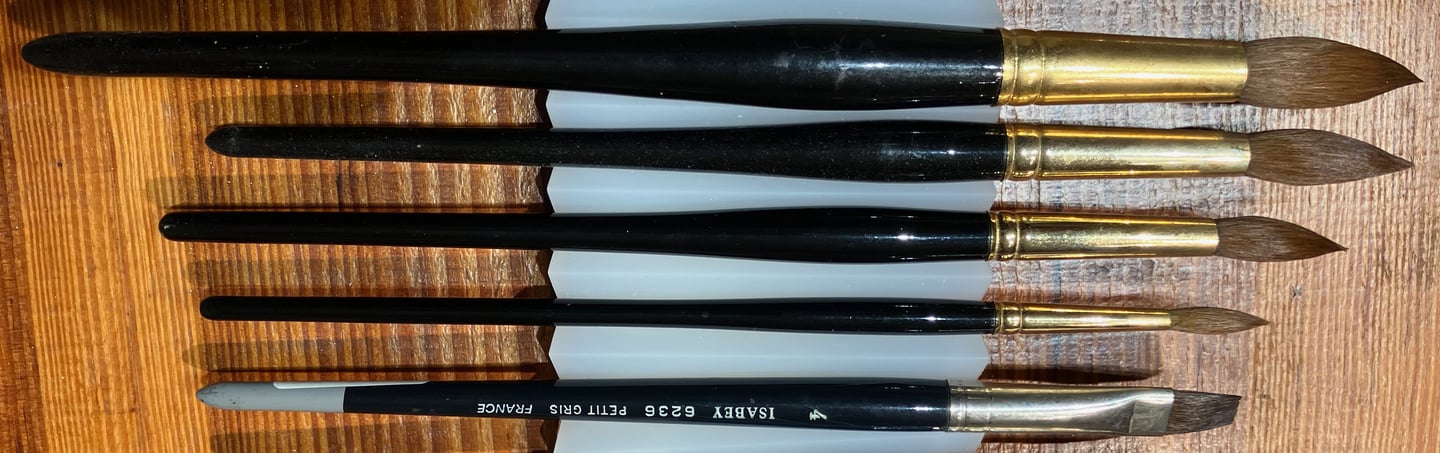 some of my watercolor brushes