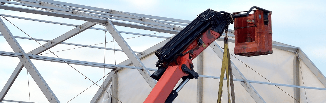 a crane truck with a crane on it