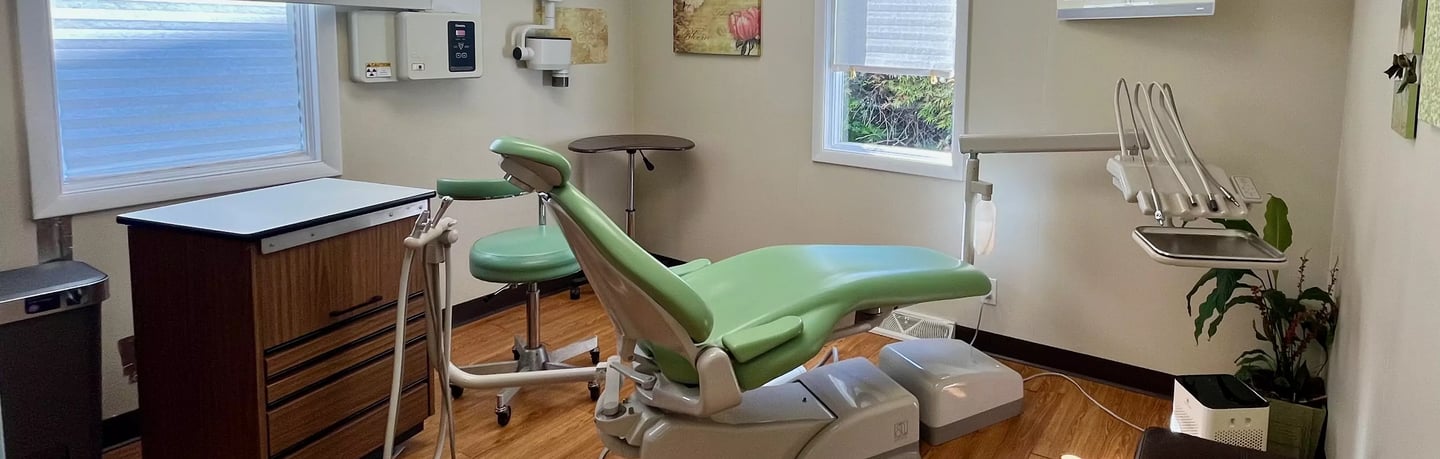 bright and calming dentist chair