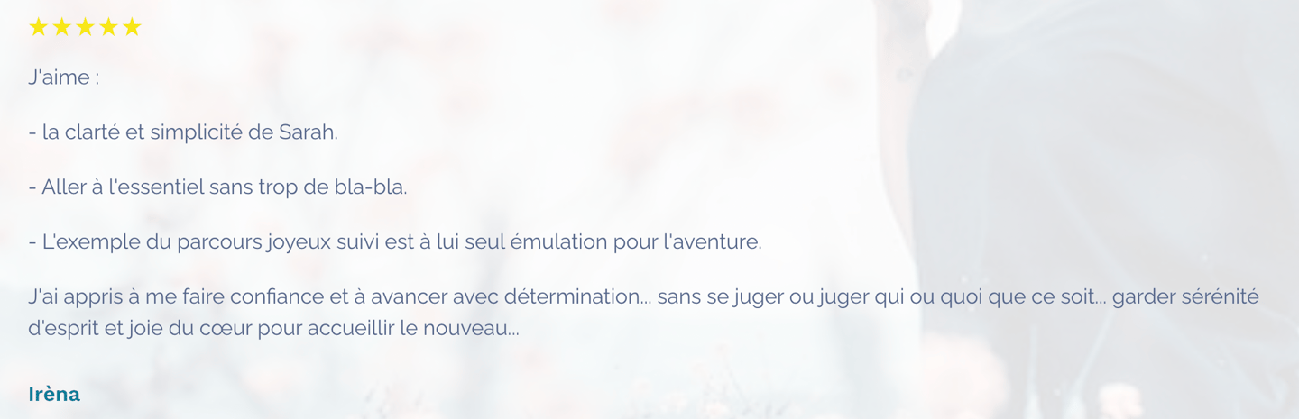 témoignage formation sarah divine