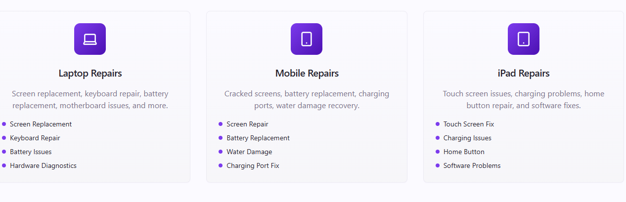 "Quickfix on Wheels mobile repair services in Manchester – phone repairs, laptop repairs, tablet rep