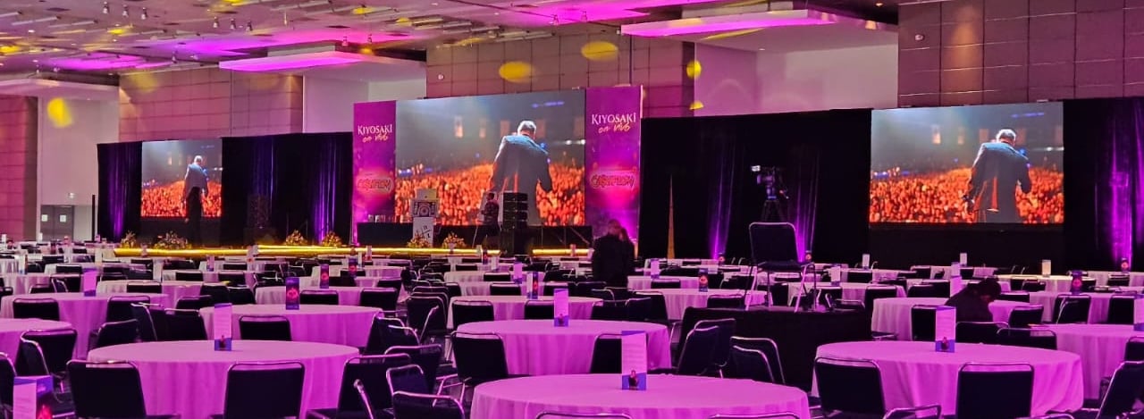 se rento equipo audiovisual, como pantalla led, audio lineal, iluminación