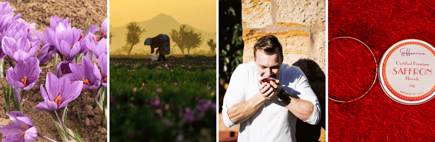 a man taking a picture of a woman in a field