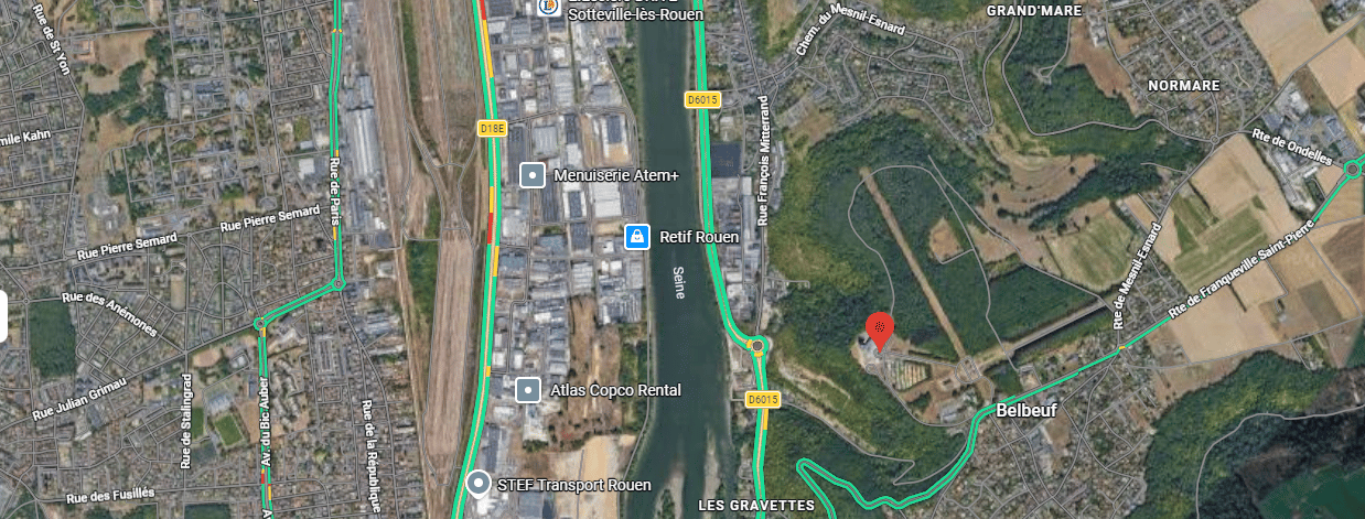 localisation du lotissement Domaine du Parc à Belbeuf proche de Rouen