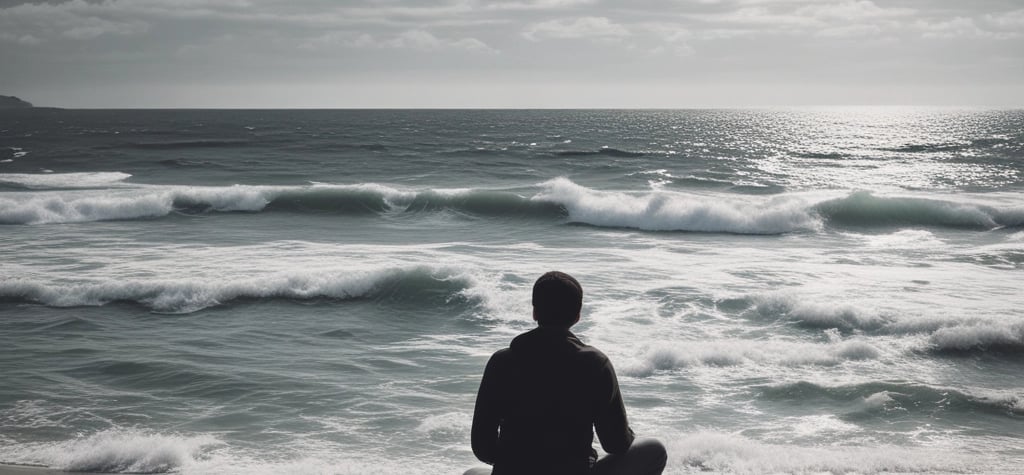 A focused coach guiding an athlete through mental training in a serene outdoor setting.