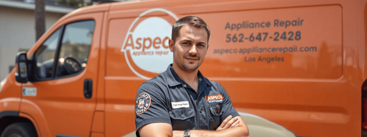 Aspeco appliance repair technician cargo van Los Angeles California