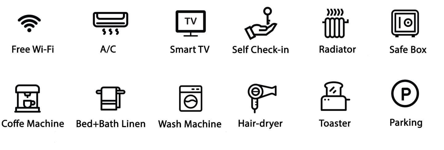 Studio Paolina vacation rental Rome- free wi-fi-A/C-Smart TV-Safe Box-Wash Machine-Hair dryer