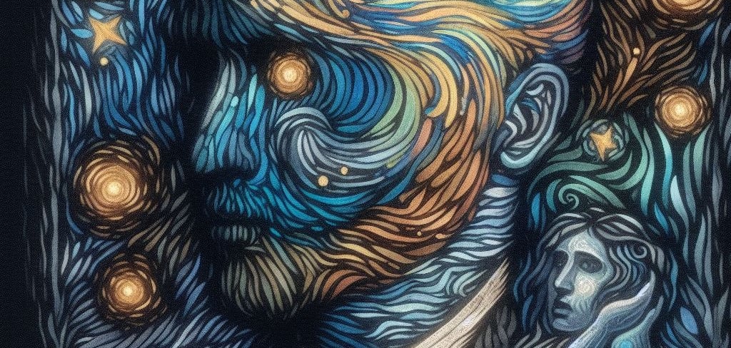 Artistic image represeting Vincent Van Gogh Art style to celebrate his birthday on World Bipolar Day