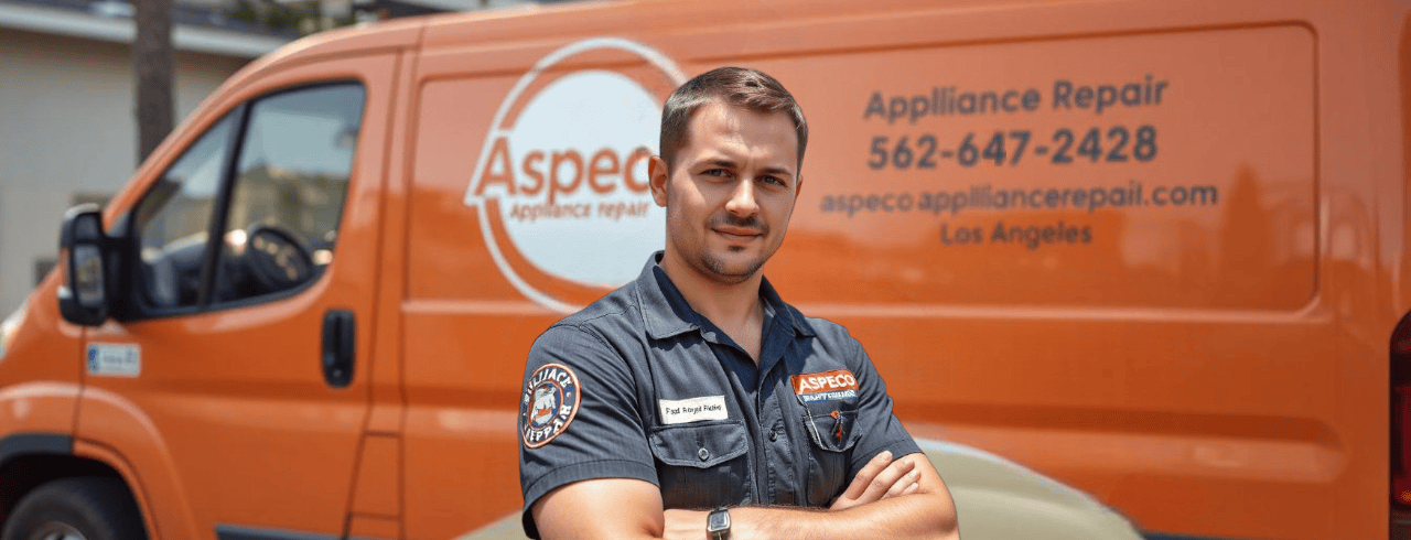 Aspeco appliance repair technician cargo van Los Angeles California