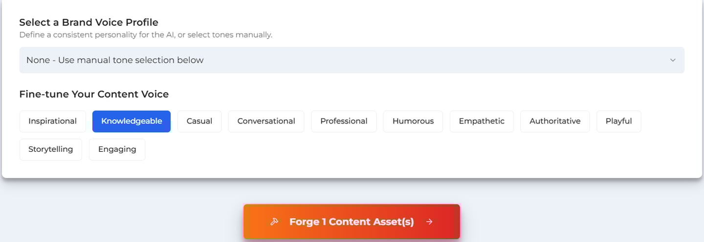 screenshot - content forging style of voice
